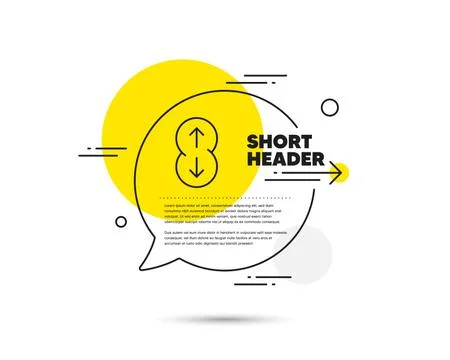 Scroll down button line icon. Scrolling screen sign. Swipe page. Vector Illustrazione stock