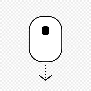 Scroll down computer mouse icon 스톡 일러스트