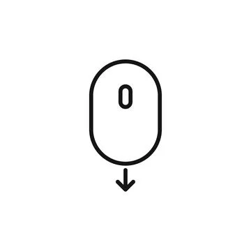 Scroll down icon logo sign vector outline 스톡 일러스트