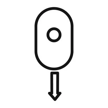 Scroll down icon mark in filled style Stock Illustration