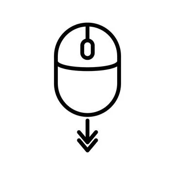 Scroll Down Icon Set Navigation Illustrations for Websites and User Interface Illustrazione stock