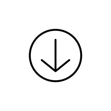 Scroll down icon. Vector scrolling sybmol for web design Stock Illustration