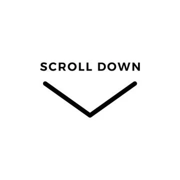 Scroll down icon. Vector scrolling sybmol for web design 스톡 일러스트