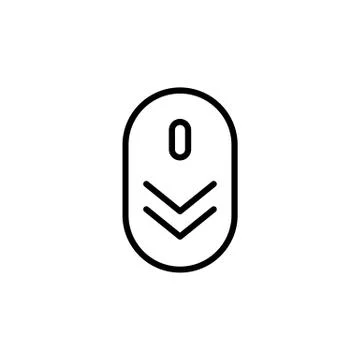 Scroll down icon. Vector scrolling sybmol for web design Illustrazione stock