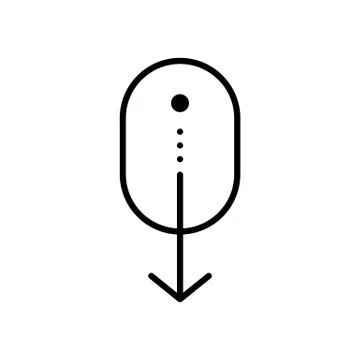Scroll down icon. Vector scrolling sybmol for web design Stock Illustration