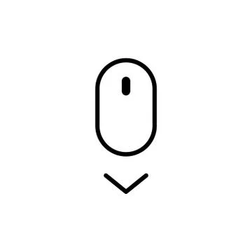 Scroll down icon. Vector scrolling sybmol for web design Stock Illustration