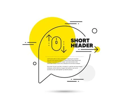 Scroll down mouse line icon. Scrolling screen sign. Swipe page. Vector Stock Illustration