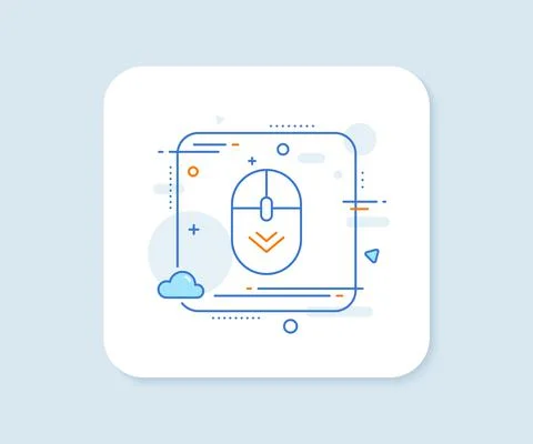 Scroll down mouse line icon. Scrolling screen sign. Swipe page. Vector Illustrazione stock