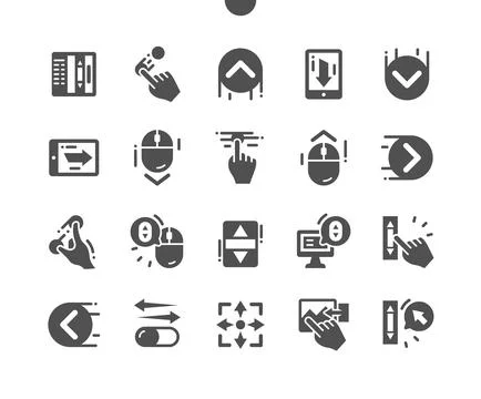 Scroll down. Move left and right. Zoom in and out. Illustrazione stock