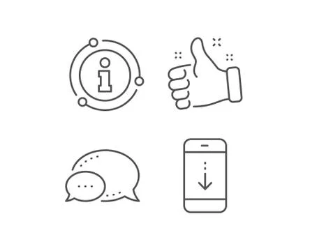 Scroll down phone line icon. Scrolling screen sign. Swipe page. Vector Stock Illustration