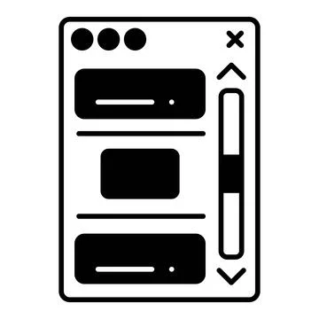 Scroll Dualtone Icon Illustrazione stock