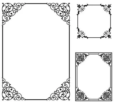 Scroll Frames Stock Illustration