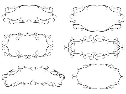 Scroll Frames Stock Illustration
