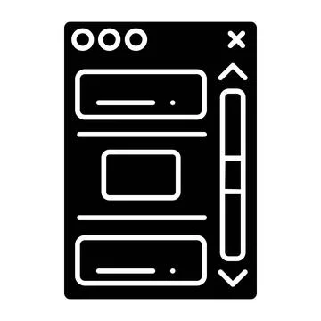 Scroll Glyph Icon Illustrazione stock