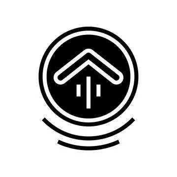Up scroll glyph icon vector illustration 스톡 일러스트