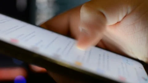 Scroll google mail app on phone device. phone mail communication scroll. Video stock 297843809