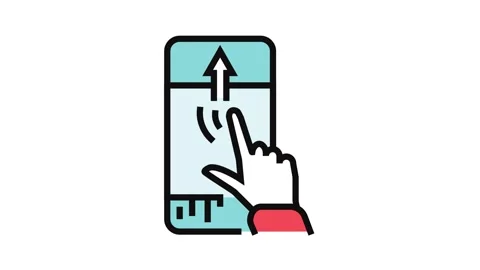 Scroll hijacking ux ui design color icon animation Video stock 326102552