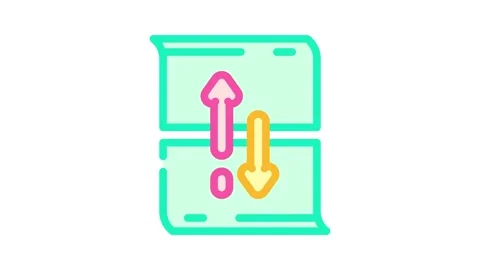 Scroll hijacking ux ui design color icon animation Stock Footage 327264433