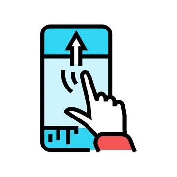 Scroll hijacking ux ui design color icon vector illustration Stock Illustration