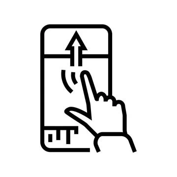 Scroll hijacking ux ui design line icon vector illustration Stock Illustration