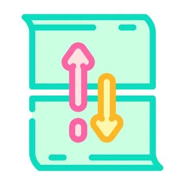 Scroll hijacking ux ui design color icon vector illustration Stock Illustration