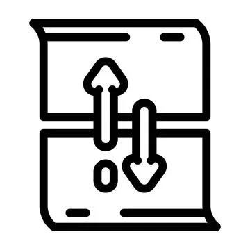 Scroll hijacking ux ui design line icon vector illustration Stock Illustration
