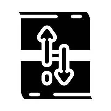 Scroll hijacking ux ui design glyph icon vector illustration Stock Illustration