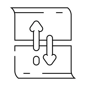 Scroll hijacking ux ui design line icon vector illustration Stock Illustration