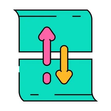 Scroll hijacking ux ui design icon color illustration Stock Illustration