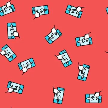 Scroll hijacking ux ui design vector seamless pattern Stock Illustration