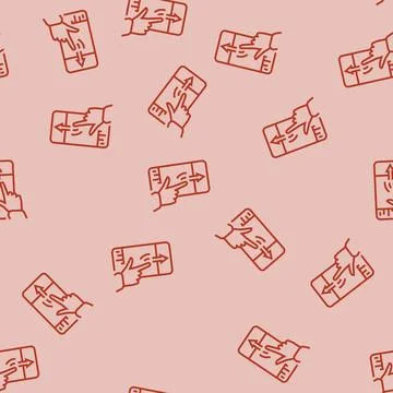 Scroll hijacking ux ui design line seamless pattern Stock Illustration