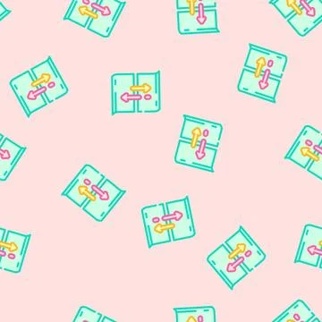 Scroll hijacking ux ui design vector seamless pattern Stock Illustration