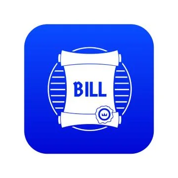 Scroll icon blue vector Stock Illustration