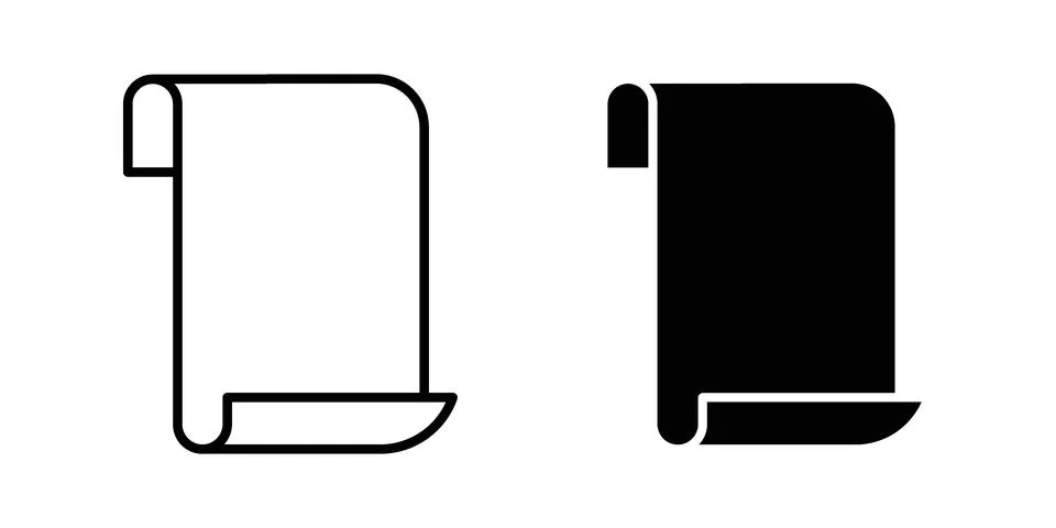 Scroll icon concept. best for web design Stock Illustration