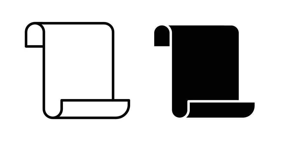 Scroll icon graphic element. web icon set Stock Illustration