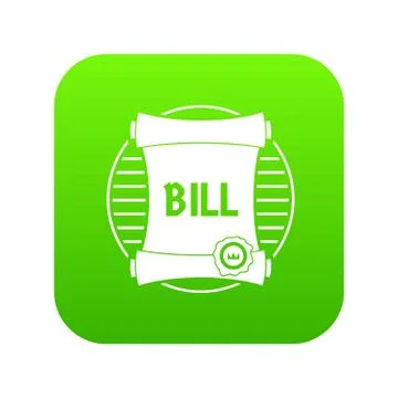 Scroll icon green vector 스톡 일러스트