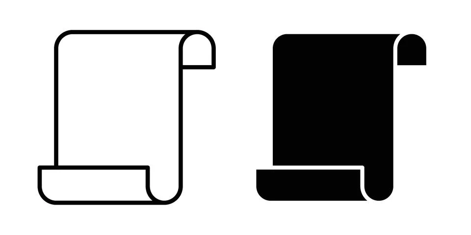Scroll icon Illustration Eps10 for web or app Stock Illustration