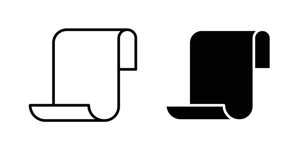 Scroll icon illustration. Pixel perfect vector graphics Illustrazione stock