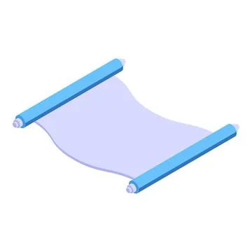 Scroll icon isometric vector. China decoration 스톡 일러스트