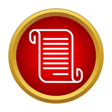 Scroll icon representing ancient document or contract Stock Illustration