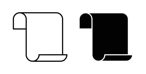 Scroll icon symbol. Flat Vector illustration Stock Illustration