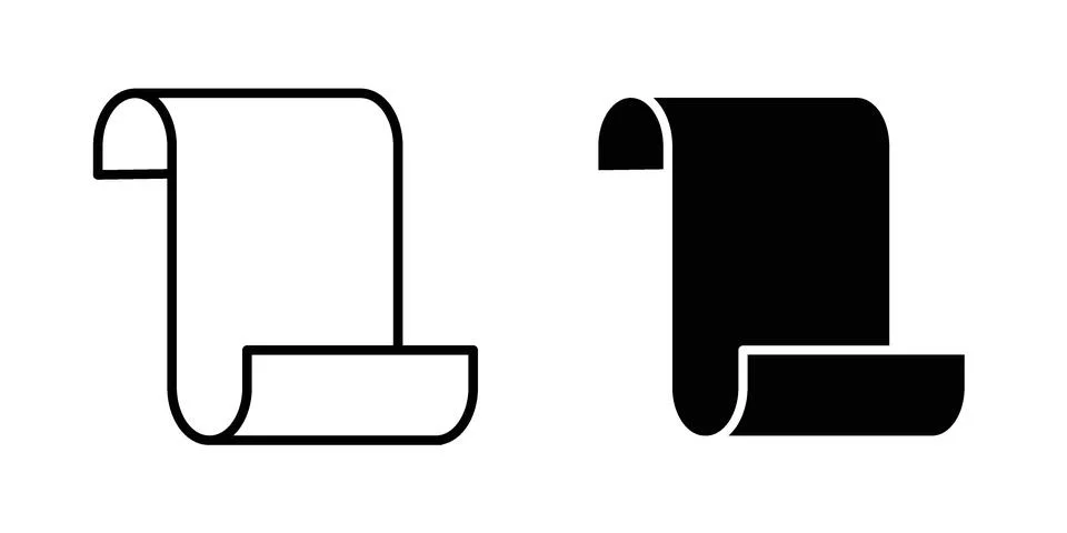 Scroll icon vector design illustrations Illustrazione stock