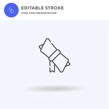 Scroll icon vector, filled flat sign, solid pictogram isolated on white, logo 스톡 일러스트