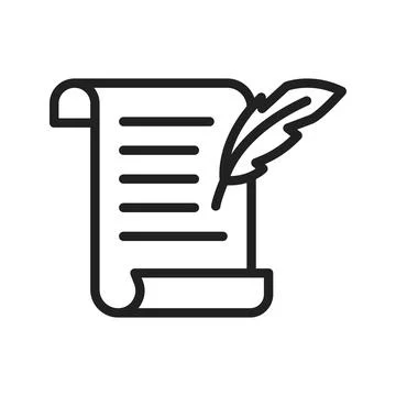 Scroll icon vector image. 스톡 일러스트