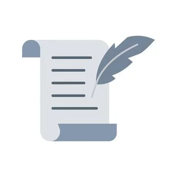 Scroll icon vector image. 스톡 일러스트