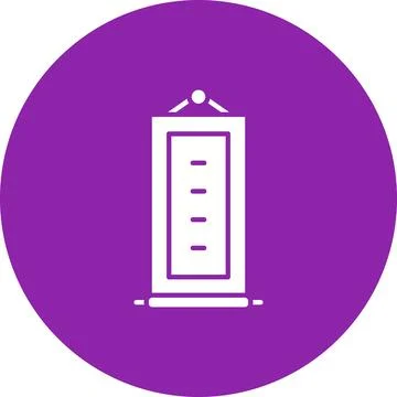 Scroll icon vector image. Illustrazione stock