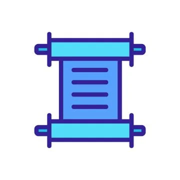 Scroll icon vector. Isolated contour symbol illustration イラスト素材