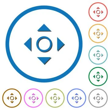 Scroll icons with shadows and outlines Stock Illustration