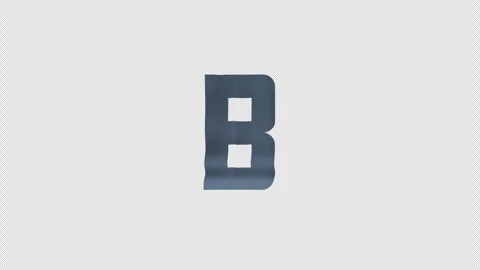 Scroll Letter B. Rolling Letter. Transparent Background. Alpha Channel Stock Footage 294876288