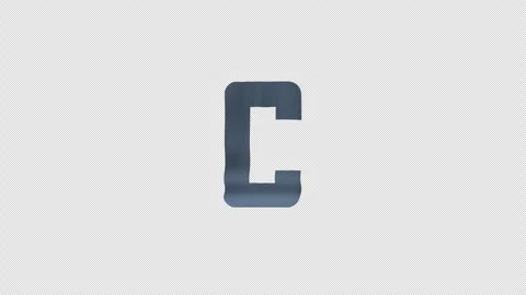 Scroll Letter C. Rolling Letter. Transparent Background. Alpha Channel Stock Footage 294876227